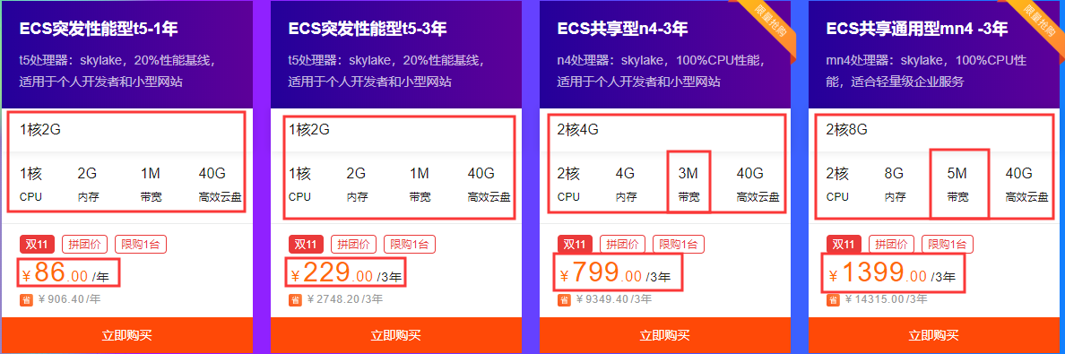 阿里云ECS突发性能型t5实例可以开启无性能约束模式啦~参加拼团3年仅需229元 第1张 阿里云ECS突发性能型t5实例可以开启无性能约束模式啦~参加拼团3年仅需229元 第1张