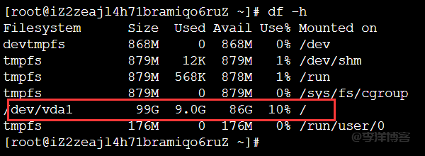 解决阿里云服务器云硬盘扩容后宝塔面板不显示扩容后容量的方法 第7张