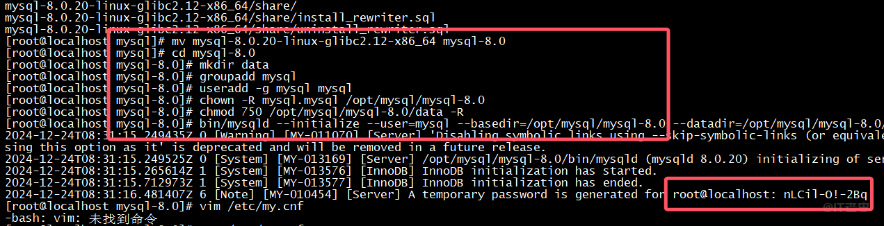 Linux下手动安装MySQL8.0数据库的图文记录 第3张