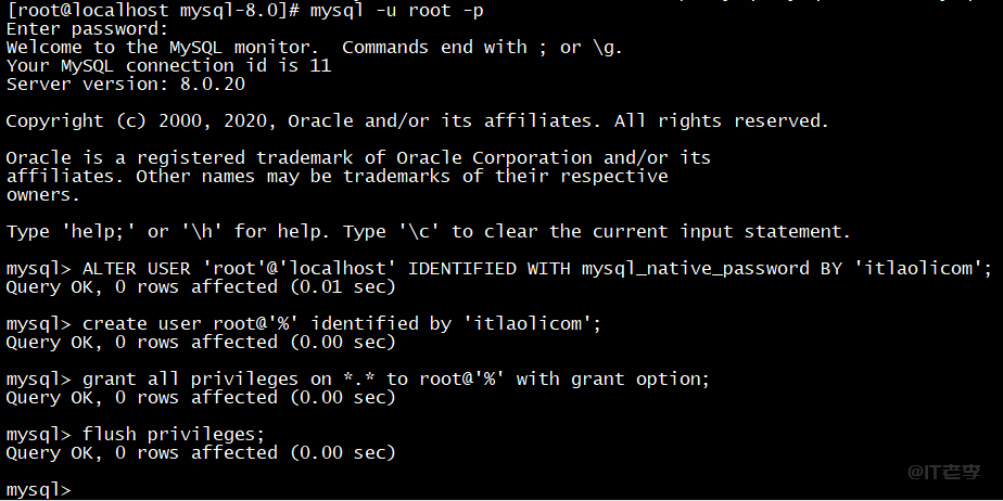 Linux下手动安装MySQL8.0数据库的图文记录 第7张