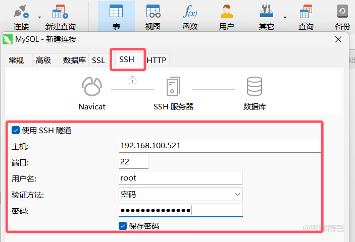 记录Navicat Premium 15利用SSH隧道链接局域网数据库 第1张 记录Navicat Premium 15利用SSH隧道链接局域网数据库 第1张